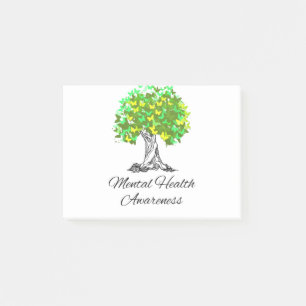 Bewusstsein für psychische Gesundheit Post-it Klebezettel