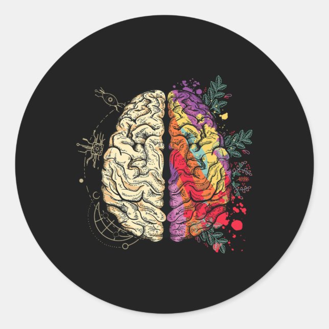 Bewusstsein für psychische Gesundheit Runder Aufkleber (Vorderseite)