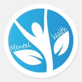 Bewusstsein für psychische Gesundheit Runder Aufkleber