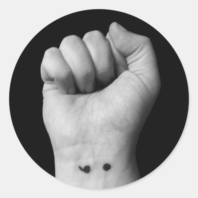 Bewusstsein für psychische Gesundheit Runder Aufkleber (Vorderseite)