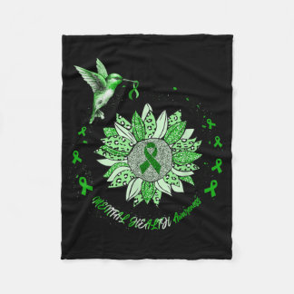 Bewusstsein für psychische Gesundheit Sonnenblumen Fleecedecke