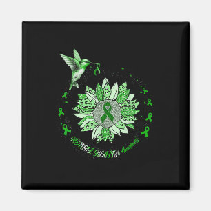Bewusstsein für psychische Gesundheit Sonnenblumen Magnet