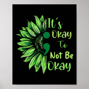Bewusstsein für psychische Gesundheit Sonnenblumen Poster