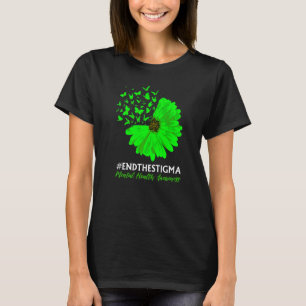 Bewusstsein für psychische Gesundheit Sonnenblumen T-Shirt