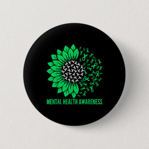 Bewusstsein für psychische Gesundheit Sunfower Rib Button
