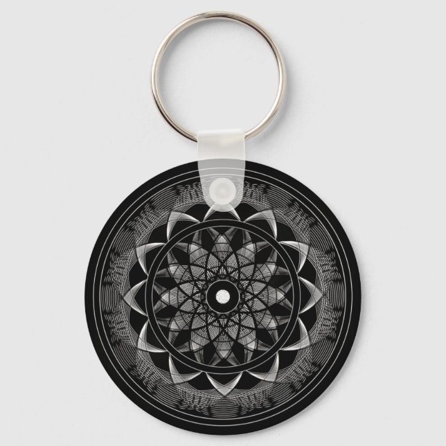 Bewusstsein - Heilige Geometrie Mandala Schlüsselanhänger (Vorderseite)