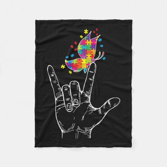Bewusstsein in der Liebe, dass Sie die Hand Gebärd Fleecedecke (Vorderseite)