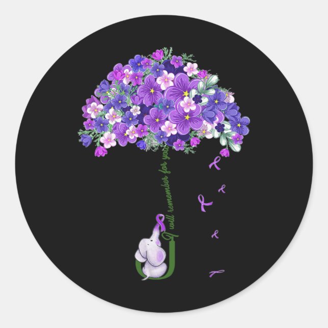 Bewusstsein Niedlicher Elefant, an den ich für Sie Runder Aufkleber (Vorderseite)