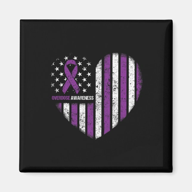 Bewusstsein Purple Ribbon Durg Adoption Magnet (Vorne)