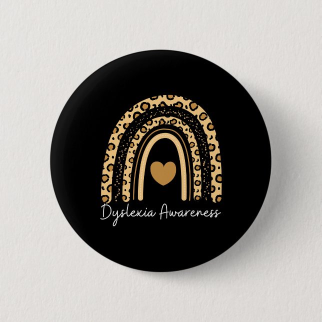 Bewusstsein Rainbow Leopard Button (Vorderseite)