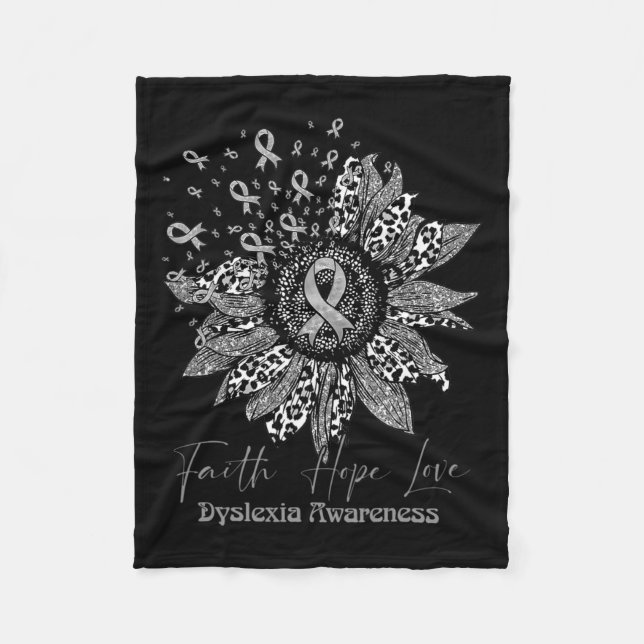 Bewusstsein Retro Sonnenblume Glaube Hoffnung Lieb Fleecedecke (Vorderseite)