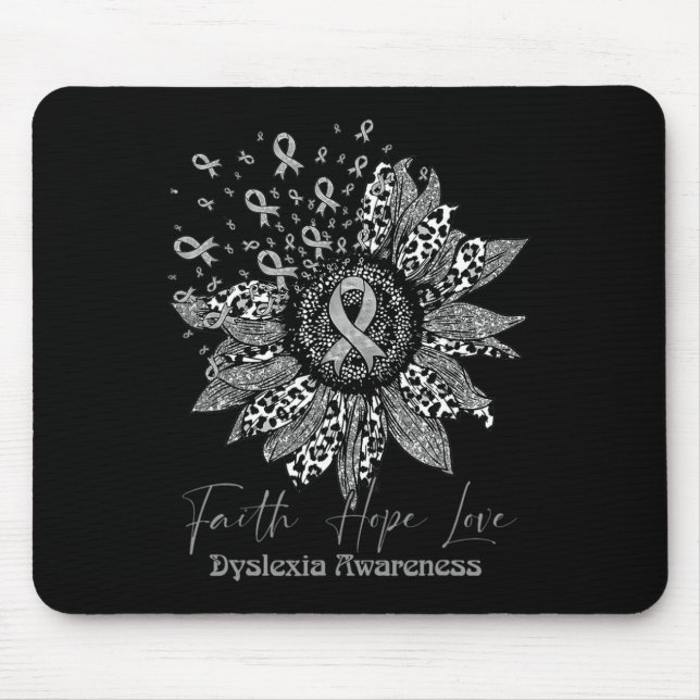 Bewusstsein Retro Sonnenblume Glaube Hoffnung Lieb Mousepad (Vorne)