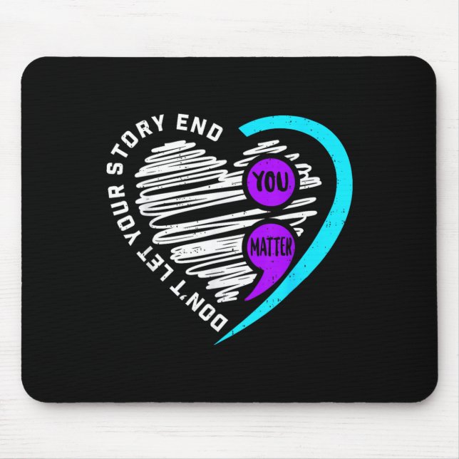 Bewusstsein Sie zählen geistige Gesundheitsprävent Mousepad (Vorne)