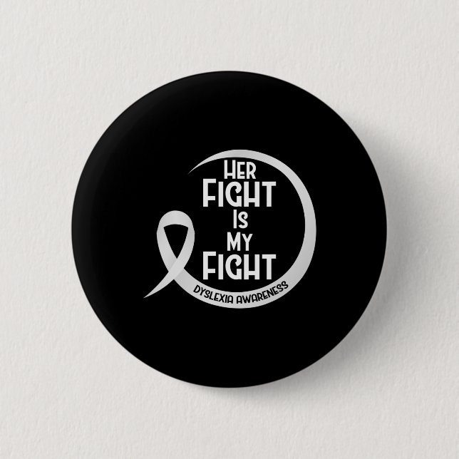 Bewusstsein Silver Ribbon Ihr Kampf ist mein Kampf Button (Vorderseite)