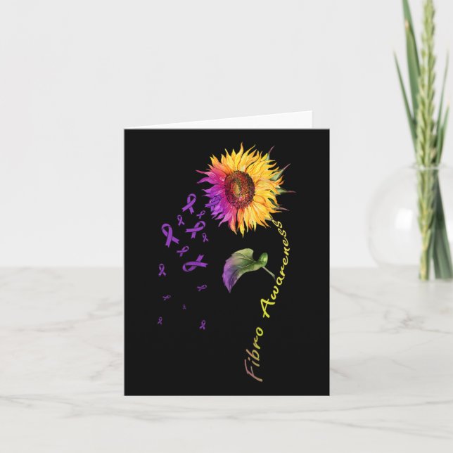 Bewusstsein Sonnenblume Fibro Karte (Vorderseite)