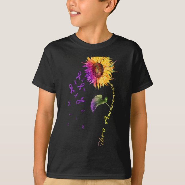 Bewusstsein Sonnenblume Fibro T-Shirt (Vorderseite)