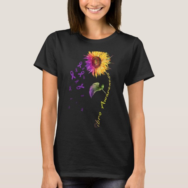 Bewusstsein Sonnenblume Fibro T-Shirt (Vorderseite)
