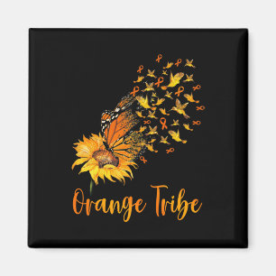 Bewusstsein Sonnenblumen Butterfly Orange Ribbon S Magnet