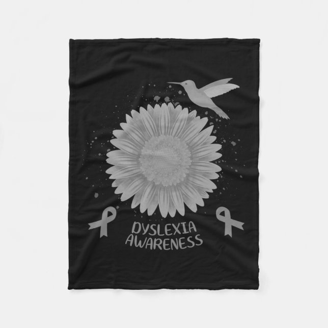 Bewusstsein Sonnenblumen Hummingbird Geschenk Fleecedecke (Vorderseite)