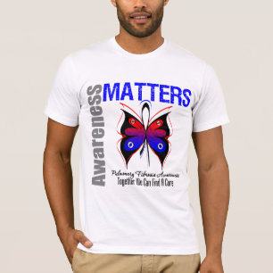 Bewusstsein spielt Schmetterling-Lungenfibrose T-Shirt