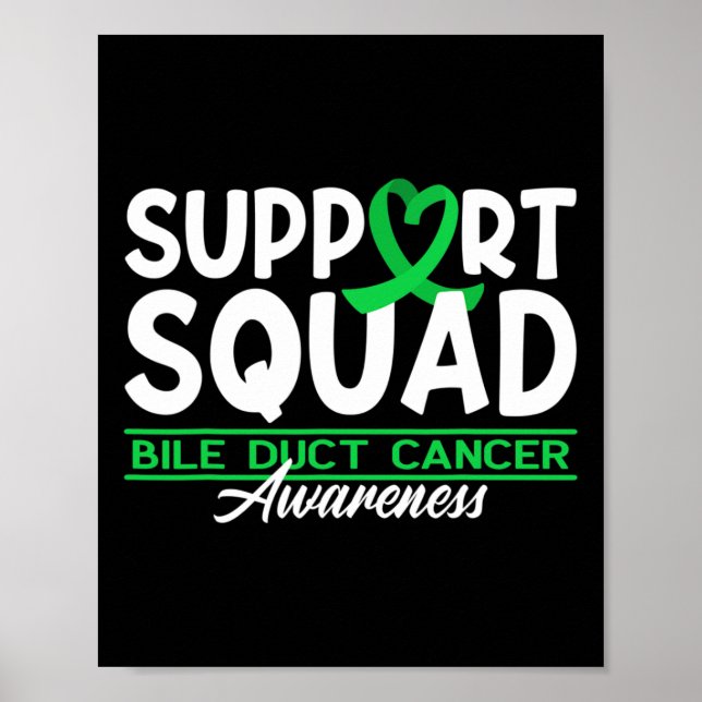 Bewusstsein Squad Cholangiocarcinoma Bile Duct Can Poster (Vorne)