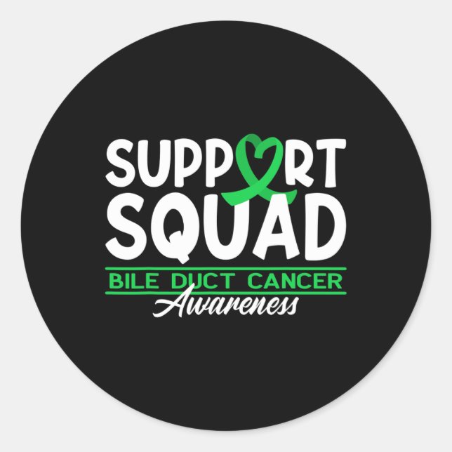 Bewusstsein Squad Cholangiocarcinoma Bile Duct Can Runder Aufkleber (Vorderseite)