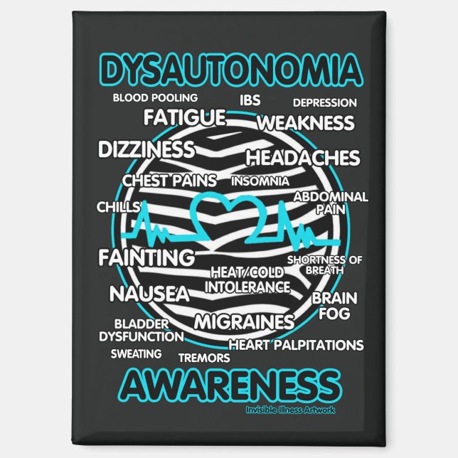 Bewusstsein/Symptome...Dysautonomie Magnet (Vorderseite)