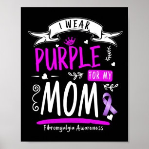Bewusstsein und Fibro Design ich tragen Lila für M Poster