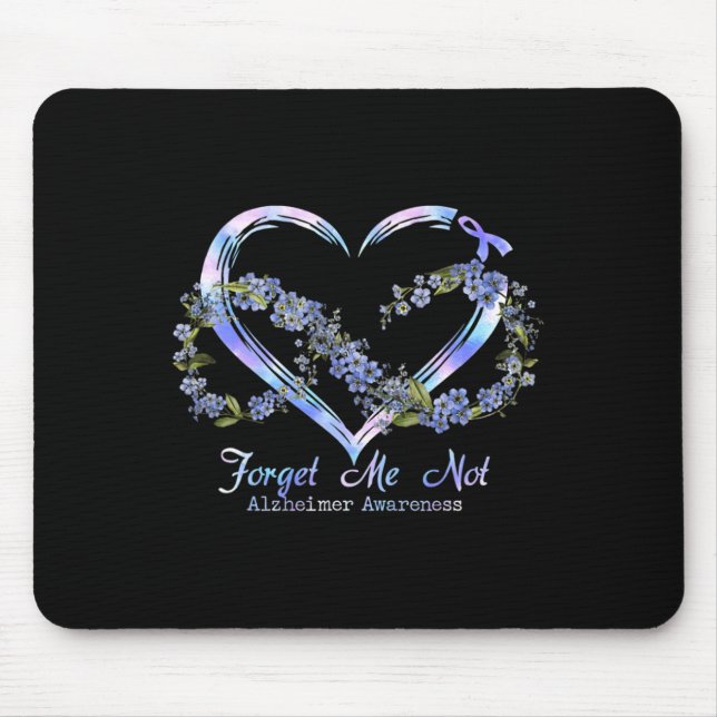 Bewusstsein Vergiss mich nicht unendlich Herz Mousepad (Vorne)