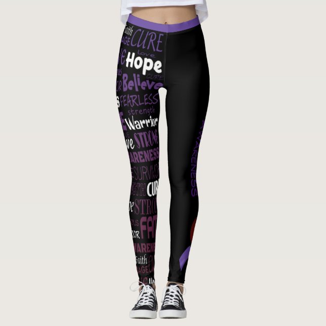 Bewusstsein/Worte ... Arachnoiditis Leggings (Vorderseite)