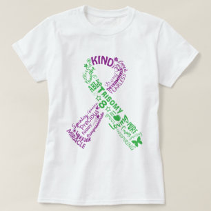 Bewusstseins-Band des Trisomy-8 T-Shirt