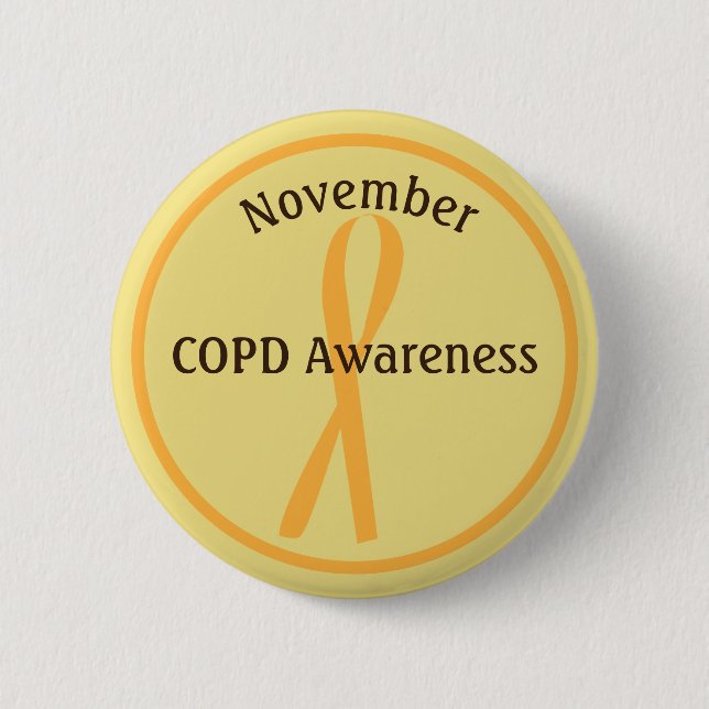 Bewusstseins-Monat Novembers COPD Button (Vorderseite)