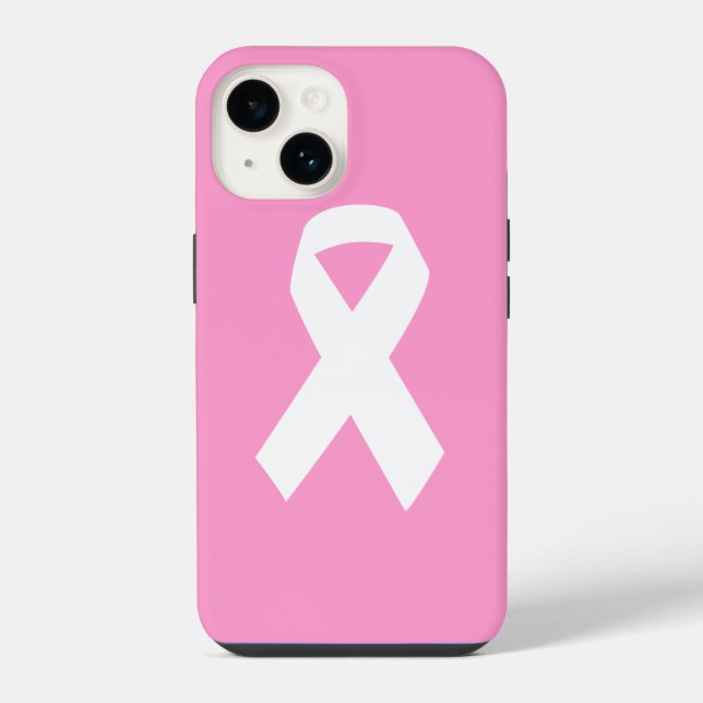 Bewusstseinsband auf Rosa iPhone Hülle (Rückseite)