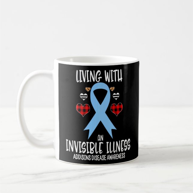 Bewusstseinsbildung bei einer Nebenerkrankung mit  Kaffeetasse (Links)