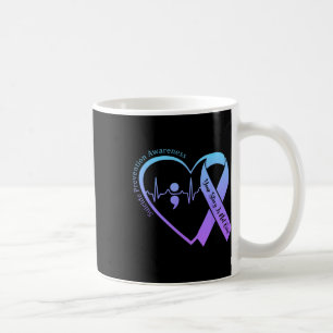 Bewusstseinsbildung bei Suiziden Monat Aquamarin u Kaffeetasse