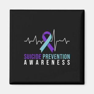 Bewusstseinsbildung bei Suiziden - Rosa und Aquama Magnet