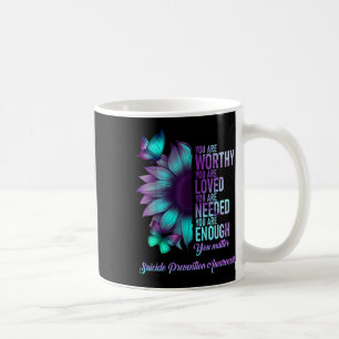 Bewusstseinsbildung bei Suizidprävention Positives Kaffeetasse