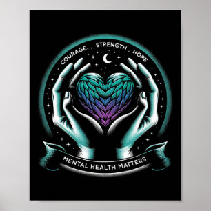 Bewusstseinsbildung bei Suizidverhütung Mentaler G Poster