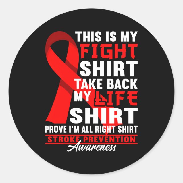 Bewusstseinsbildung Die Krankheit Schlaganfall Prä Runder Aufkleber (Vorderseite)