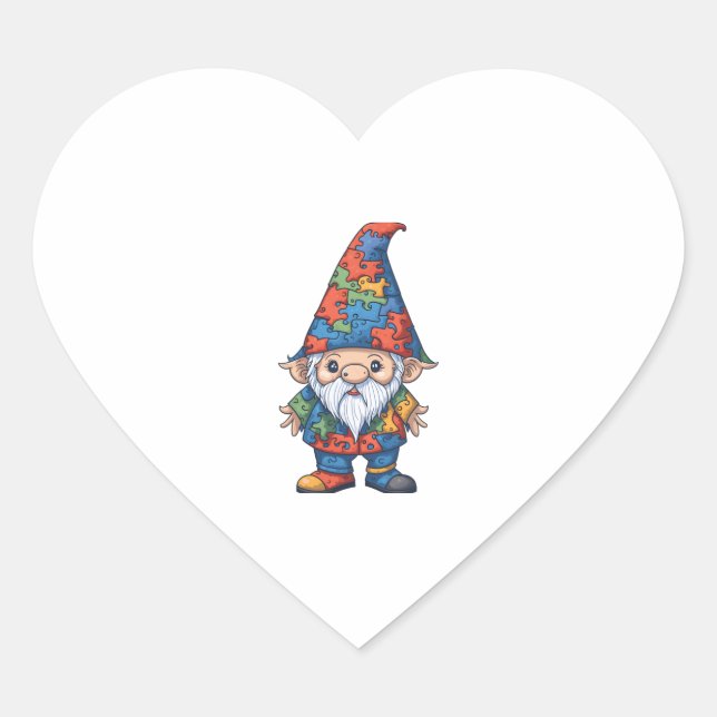 Bewusstseinsbildung für Autismus - Feier Neuroditä Herz-Aufkleber (Vorderseite)