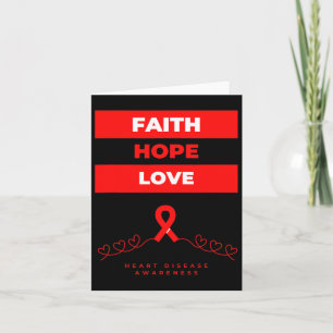 Bewusstseinsbildung für Herzkrankheiten Gift Faith Karte