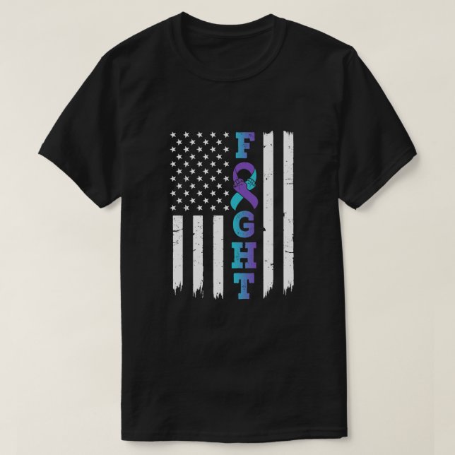 Bewusstseinsbildung für Suizidprävention - Amerika T-Shirt (Design vorne)