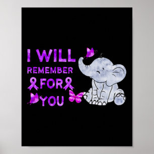 Bewusstseinsbildung Süßer Elefant, an den ich mich Poster