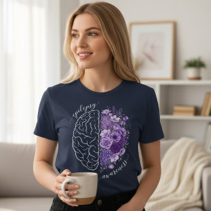 Bewusstseinsblumen für Epilepsie Unterstützung Tri-Blend Shirt