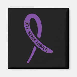 Bewusstseinsliebe vergisst niemals violettes Band Magnet