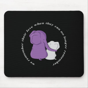 Bewusstseinsmonat I Ende Lila Band Elefant 4 Mousepad