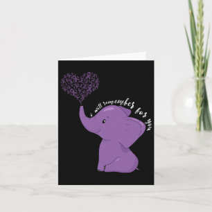 Bewusstseinsmonat Ich beende violettes Band Elefan Karte