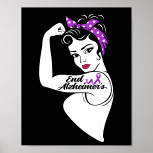 Bewusstseinsstarkes lila Bandana-Geschenk für Frau Poster
