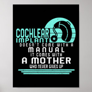 Bewusstseinsstörung Mutter Cochlear Implantat Asl Poster