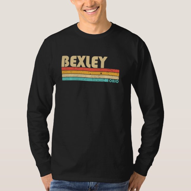 Bexley Oh Ohio Funny City Zuhause Roots Retro 70er T-Shirt (Vorderseite)